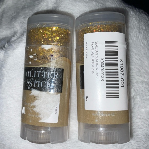 Gold Face Glitter Stick,Sparkling Sequins Holographic Makeup Glitter Stick Set 2 - Picture 2 of 16